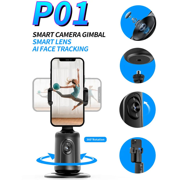 AI Smart Gimbal 360° Auto Face Tracking