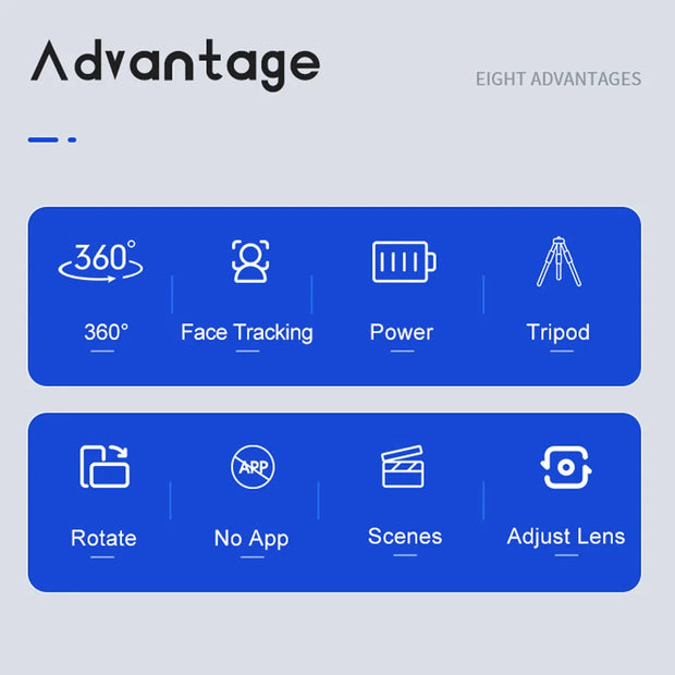 AI Smart Gimbal 360° Auto Face Tracking